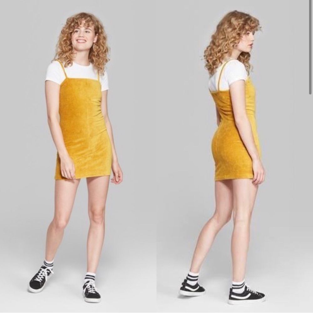 Wild fable Gold velvet dress